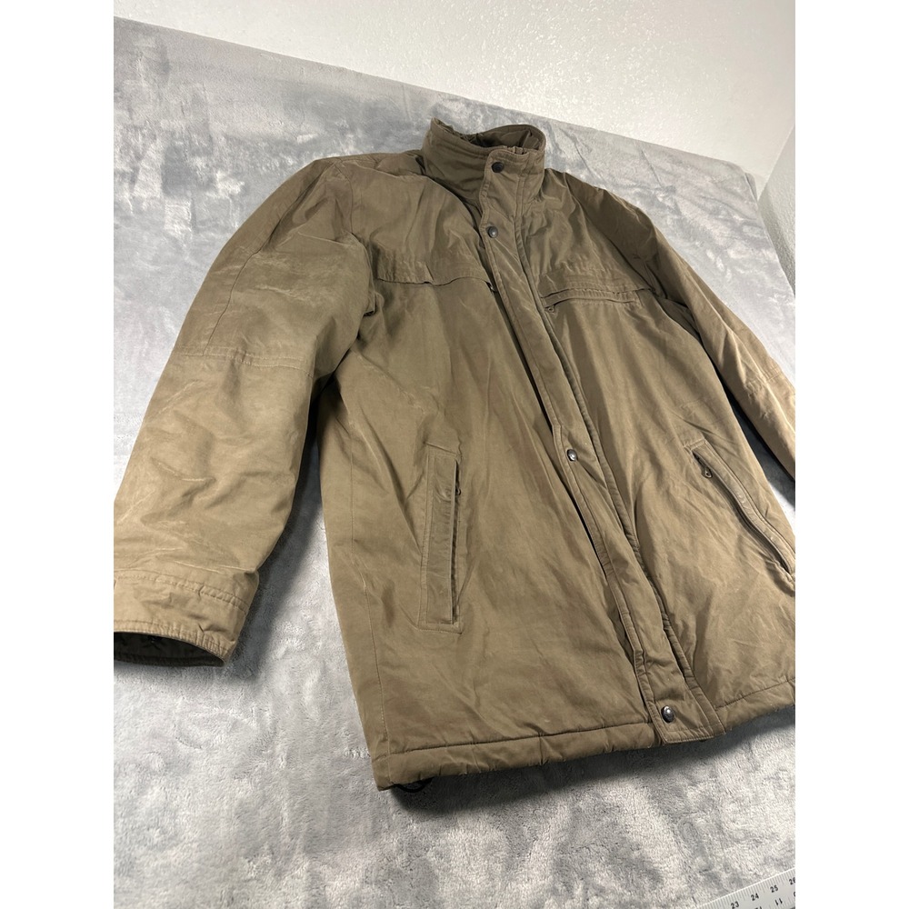 Cabelas Outfitter Series Mens Large Brown Sherpa Lined Field Jacket Work Coat - Picture 2 of 9